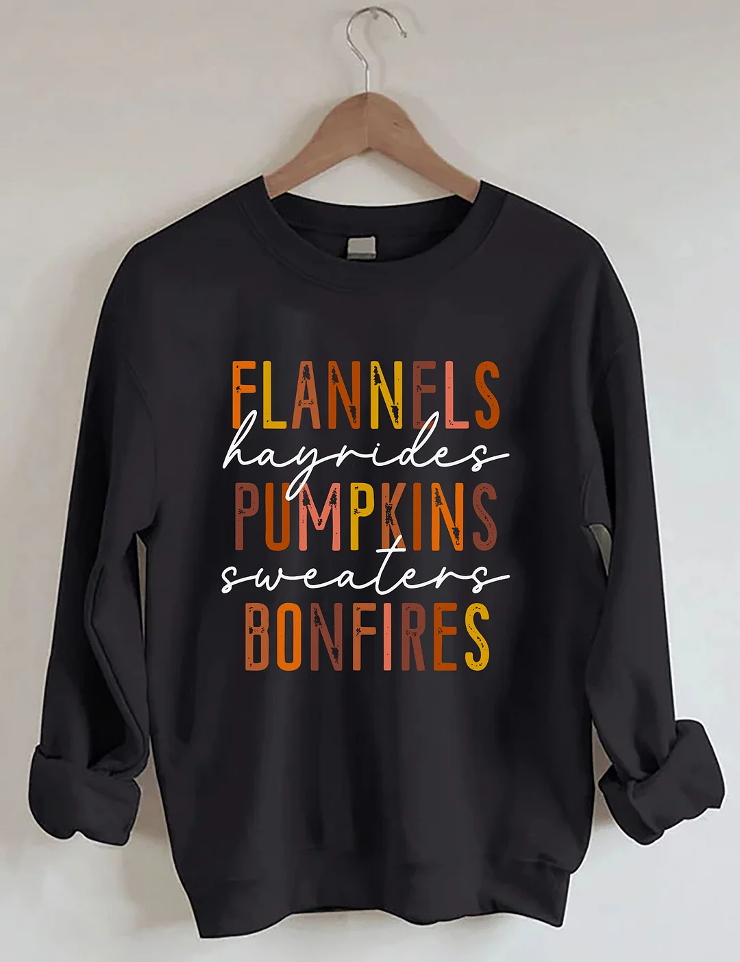 Flannels Hayrides Pumpkins Sweatshirt