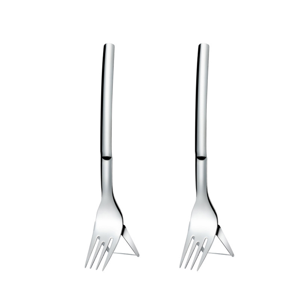 

2pcs Stainless Steel Slicer Cut Fork Melon Fruit Knife Spoon Accessories, 501 Original
