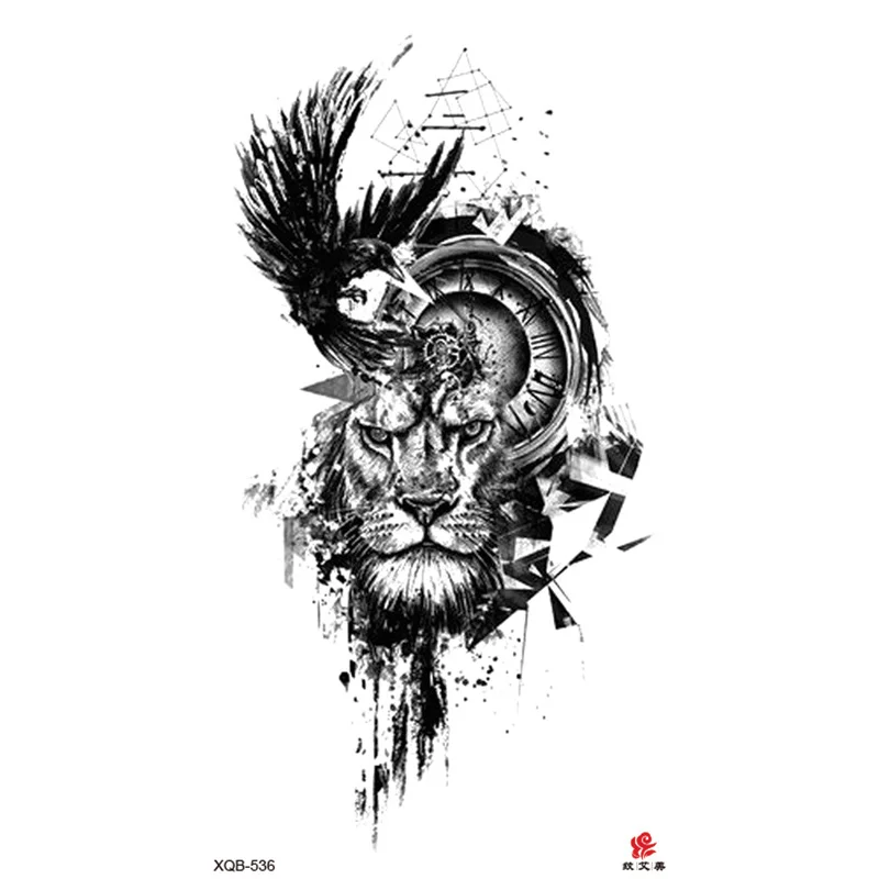 Sdrawing Full Arm Waterproof Tattoo Sticker Totem Animal Skeleton Small Arm Tattoo Sticker