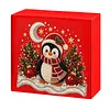 DIY Diamond Art Christmas Gift Box Red Hardboard Holiday Craft Decor Kit