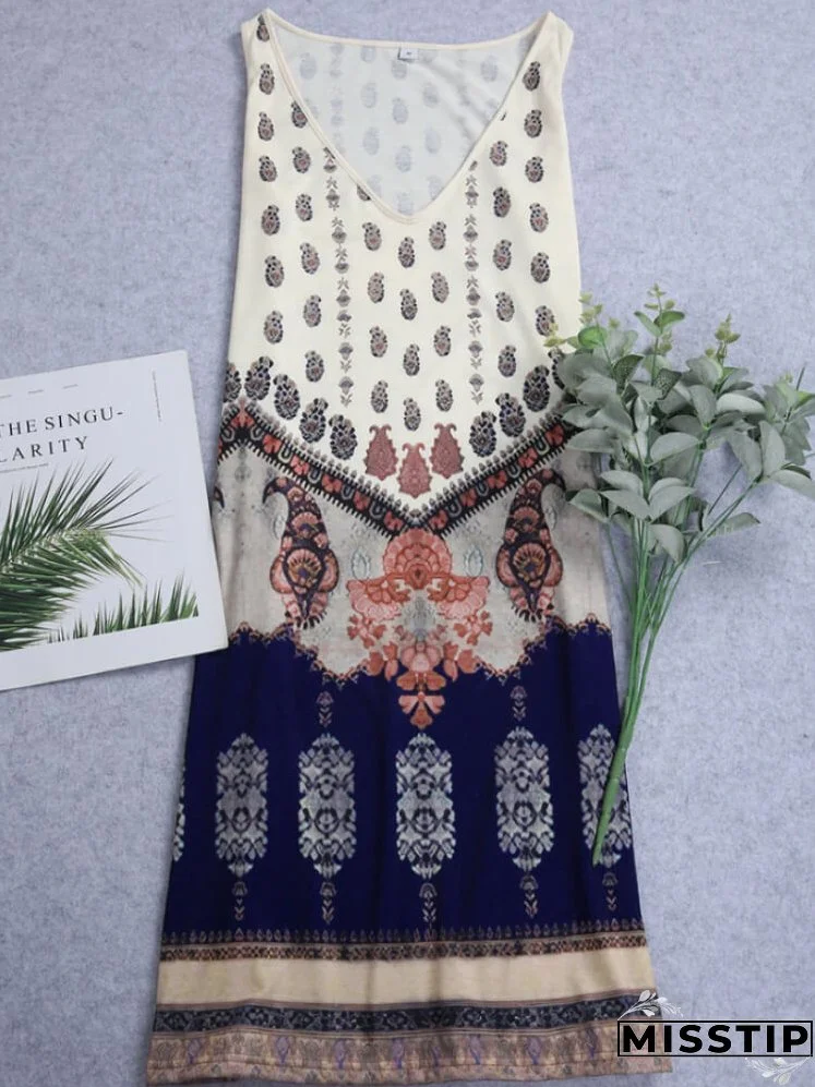 Elegant Sleeveless V-Neck Short Dress