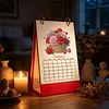 2027 New DIY Diamond Painting Flower Basket Desk Calendar Set 12-Month Flip Calendar Design Monthly Planner Office Desktop Decor