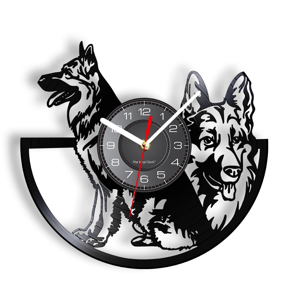

German Shepherd Dog - Vinyl Record Wall Clock - Without LED, 501 Original