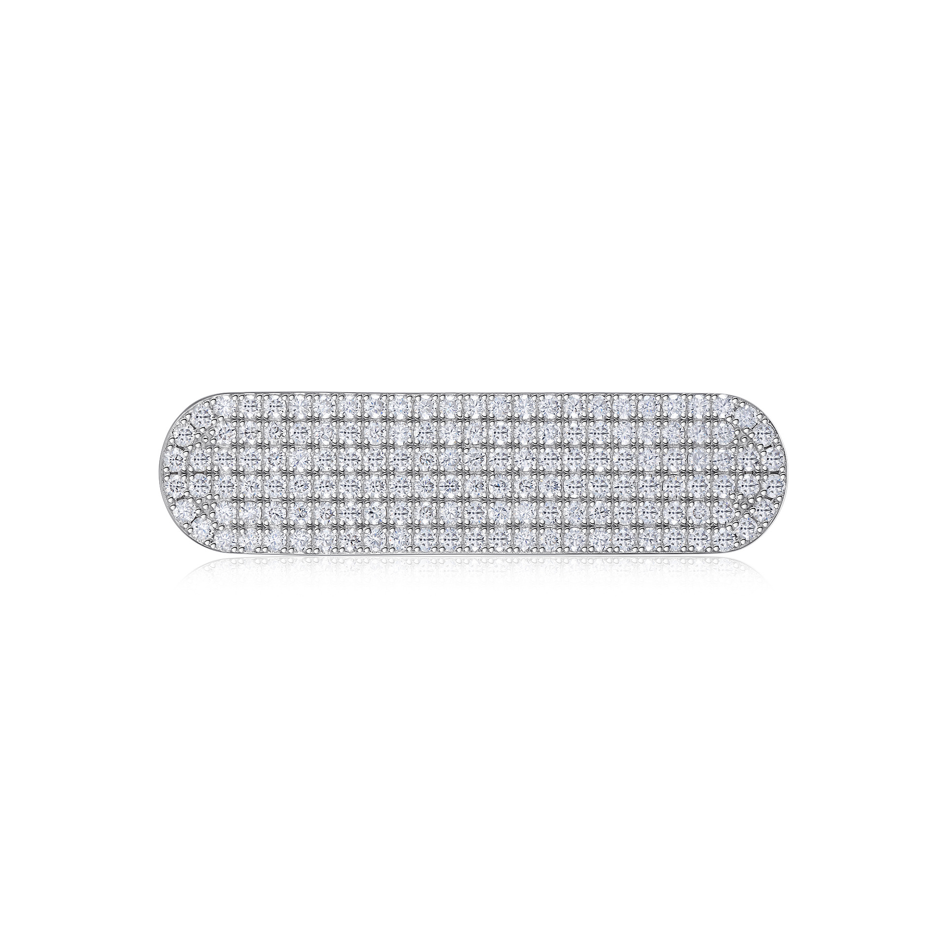 Classic Moissanite Tennis Hair Clip White Gold