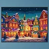 (60*45cm)Xmas House - Round AB Drill Diamond Painting