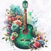 Guitar Flower-Partial 11CT Stamped Cross Stitch Bead Embroidery 36*36cm/14.17*14.17in tapestrymarket