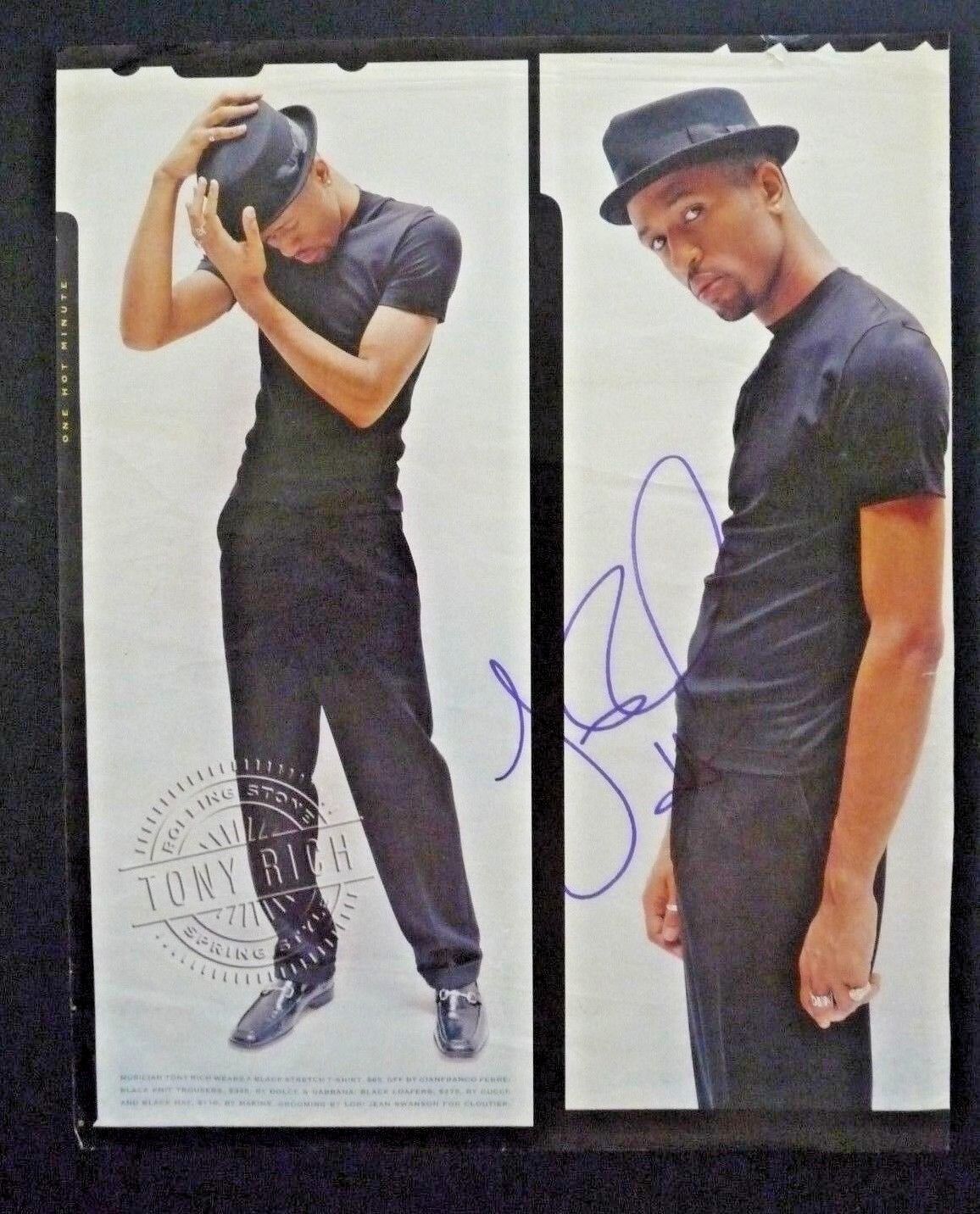 Tony Rich R&B Signed Autographed Magazine Page Photo Poster painting PSA Beckett Guaranteed F5