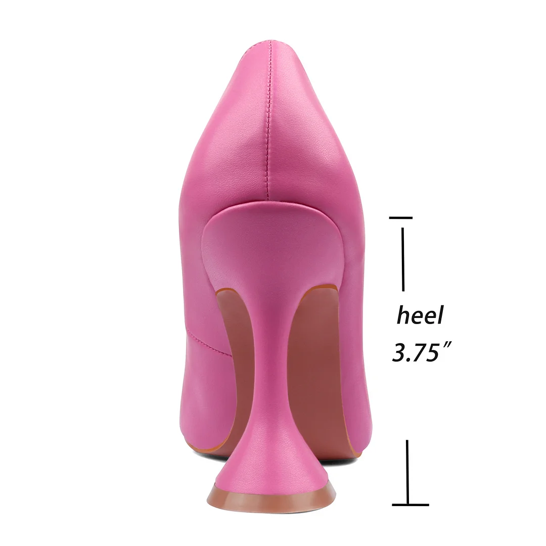 9.5cm/3.74 inch Women's Rhinestone Triangle Heel Pumps Pointed Toe Bridal Wedding Crystal Pumps