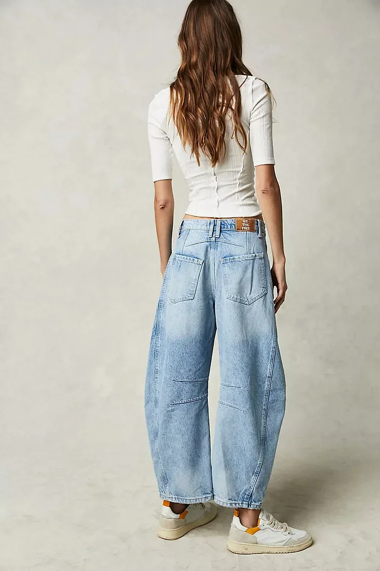 🔥Mid-Rise Barrel Jeans (Buy 2 Free Shipping)