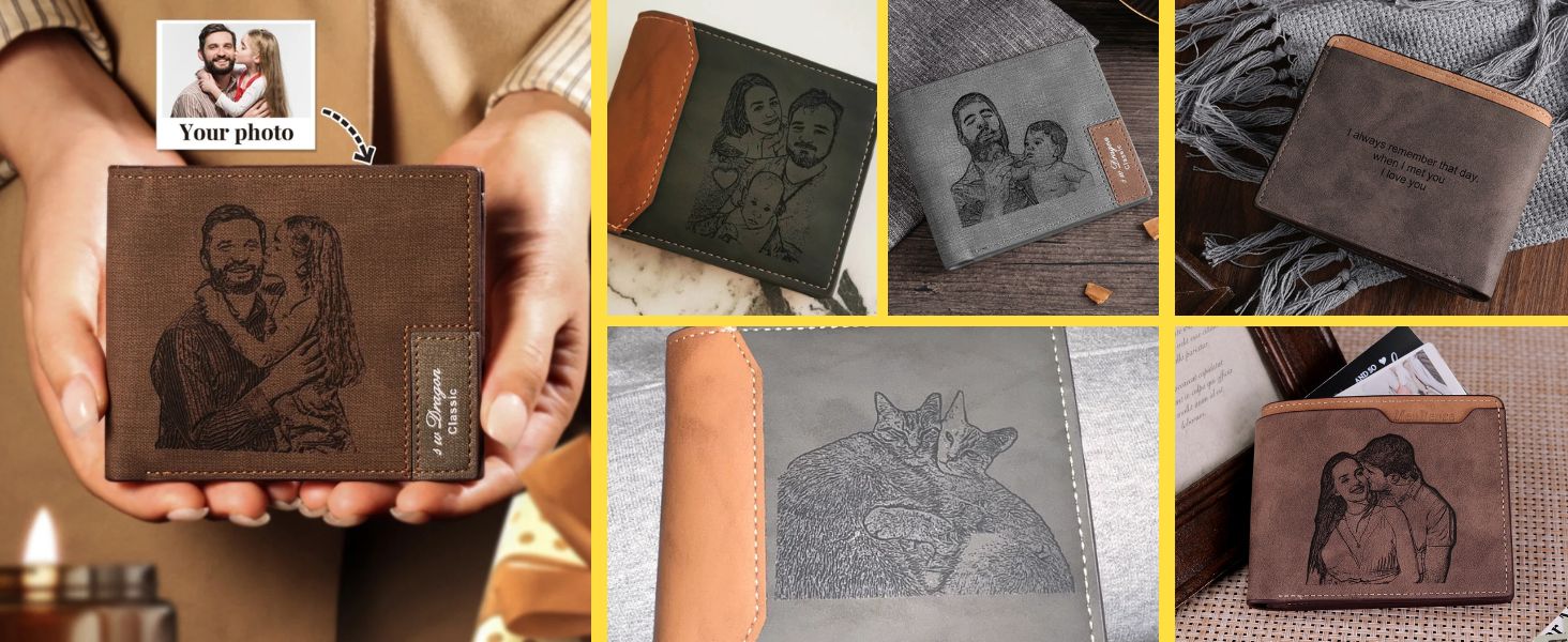 Personalized Photo Wallets for Birthday Anniversary Fathers Day