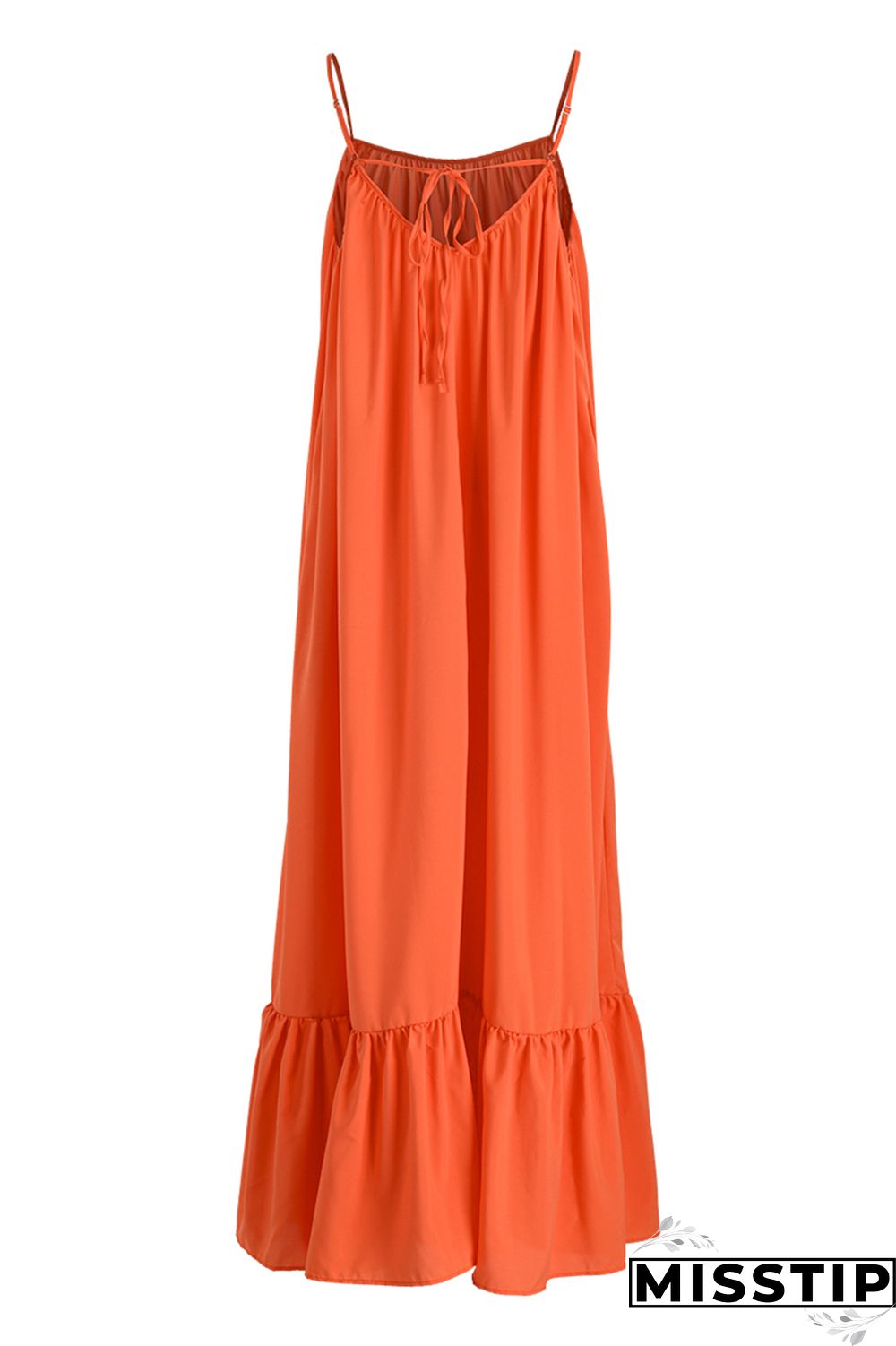 Pink Sexy Casual Solid Backless Spaghetti Strap Loose Sling Dress