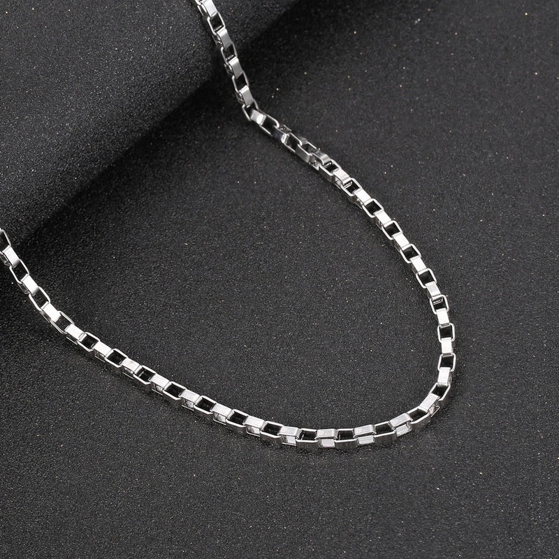 Hip-Hop Solid Color 304 Stainless Steel Polishing Chain 18K Gold Plated Men’s Necklace