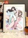 Cheongsam Version Tifa Lockhart & Aerith Gainsborough Decorative Painting - (FF7) Final Fantasy VII - Xingkong Studio