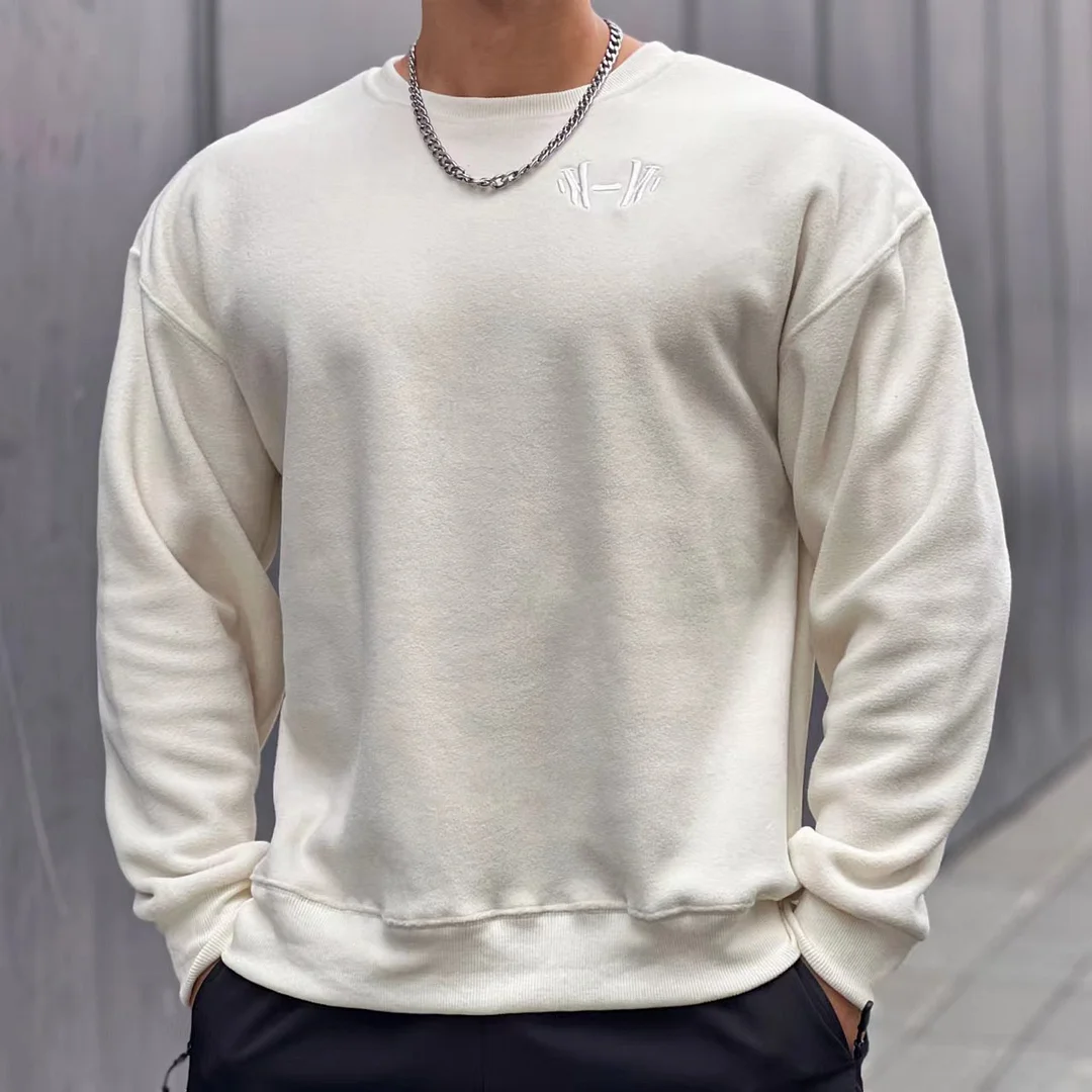 Oversized Men's Casual Fleece Sweatshirt-inspireuse
