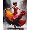 (US Only)Paint By Numbers Kit On Canvas DIY Oil Art Flamenco Picture Home Decor40x50cm