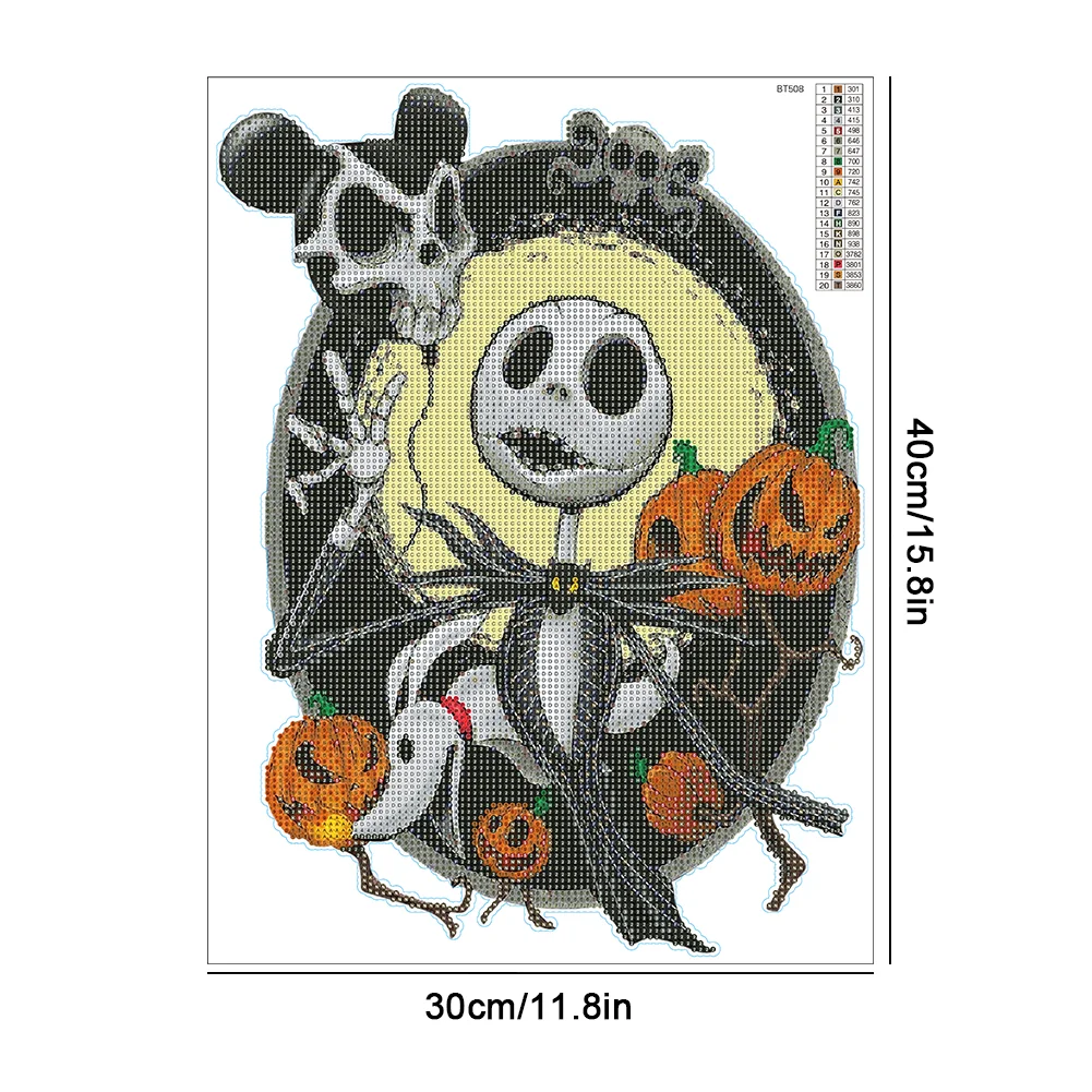 Halloween Elemen Gift Diamond Mosaic Stickers 30X40cm (Night Living Dead)
