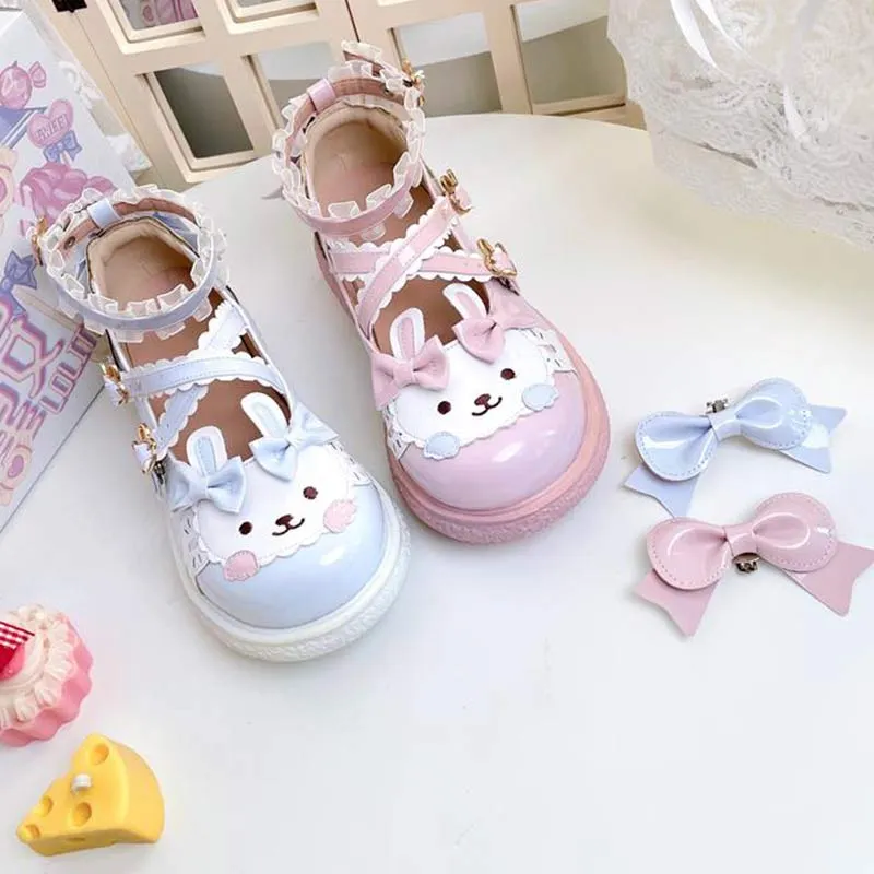 Round Toe Bunny Lolita Mary Janes Shoes