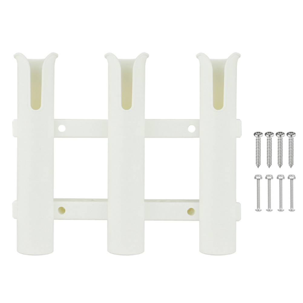 

3 Tubes Outdoor Boat Rod Holder Nylon Plastic Fishing Pole Support Bracket, 501 Original