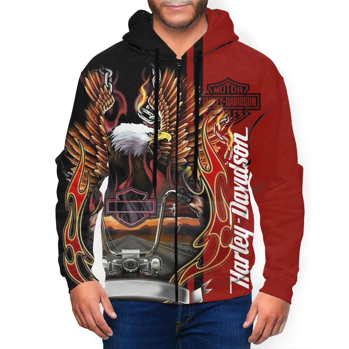 zip hoodie harley davidson