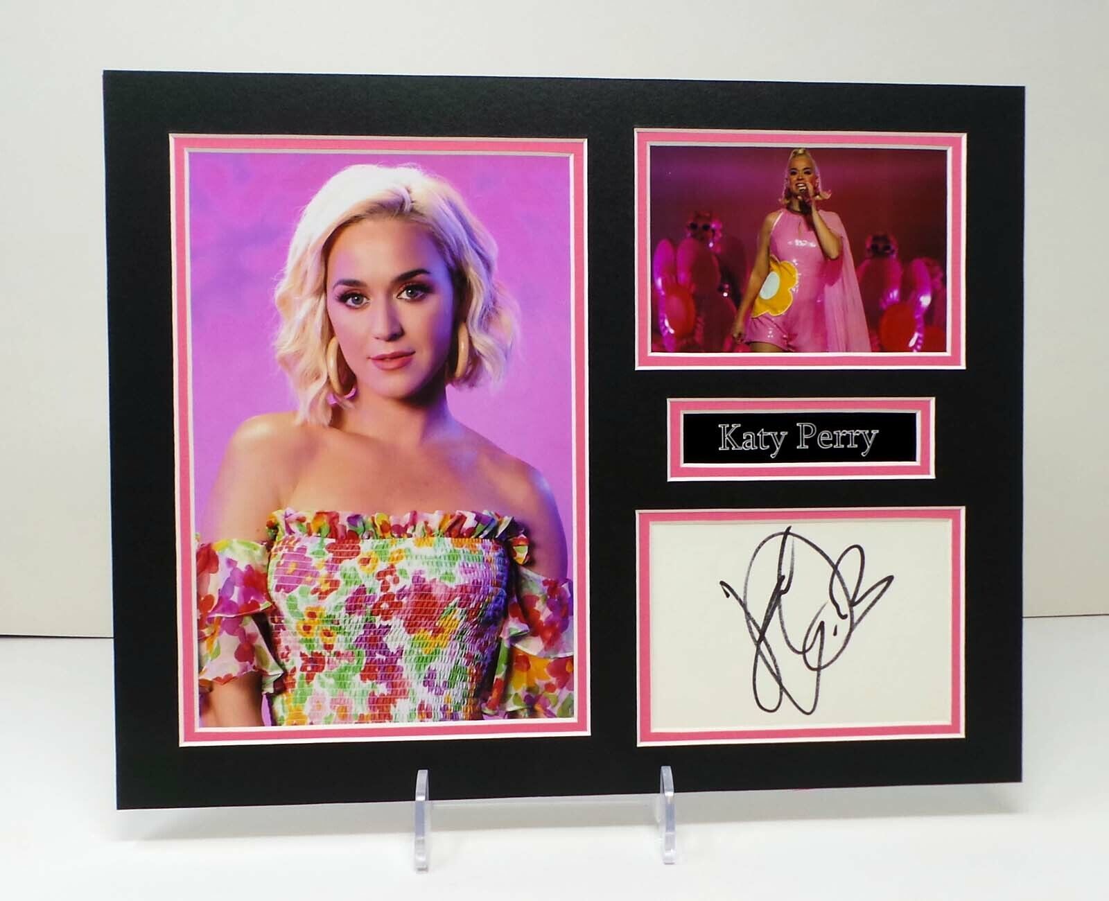 Katy PERRY Signed Mounted Photo Poster painting Display AFTAL RD COA American Singer Songwriter