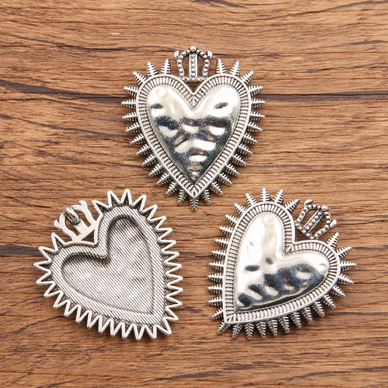 1 Piece Alloy Heart Shape Skull Pendant Jewelry Accessories