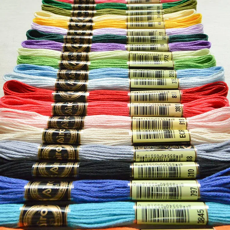 DMC 447 Skeins Cotton Cross Stitch Thread 8 meters each