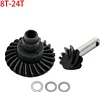 AMK Heavy Duty Bevel Gear Set, Helical Overdrive Gear 24/8T 27/8T 30/8T 33/8T Reverse Gear for 1/10 RC Crawler SCX10 II AR44/45 Capra Axle (8T-27T)