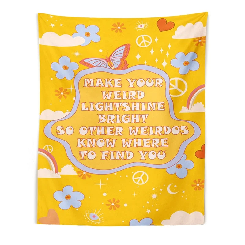 Retro Sun Tapestry Wall Hanging 80s 70s Aesthetic Wall Cloth Vintage flowers Hippie Decor Living Room Bedroom Bohemian Print