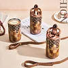 2025 New Retro Maillard 400ml Women's Portable Coffee Cup Water Cup
