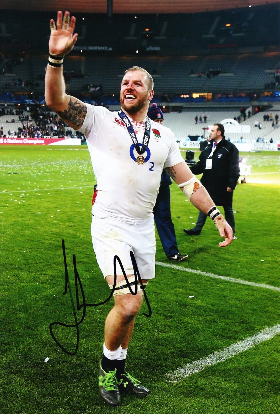 James Haskell Signed 12X8 Photo Poster painting ENGLAND RUGBY AFTAL COA (2159)