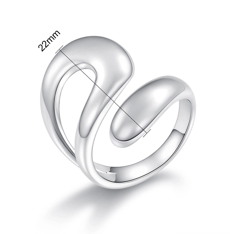 Copper 18K Gold Plated Inlay Solid Color Zircon Rings