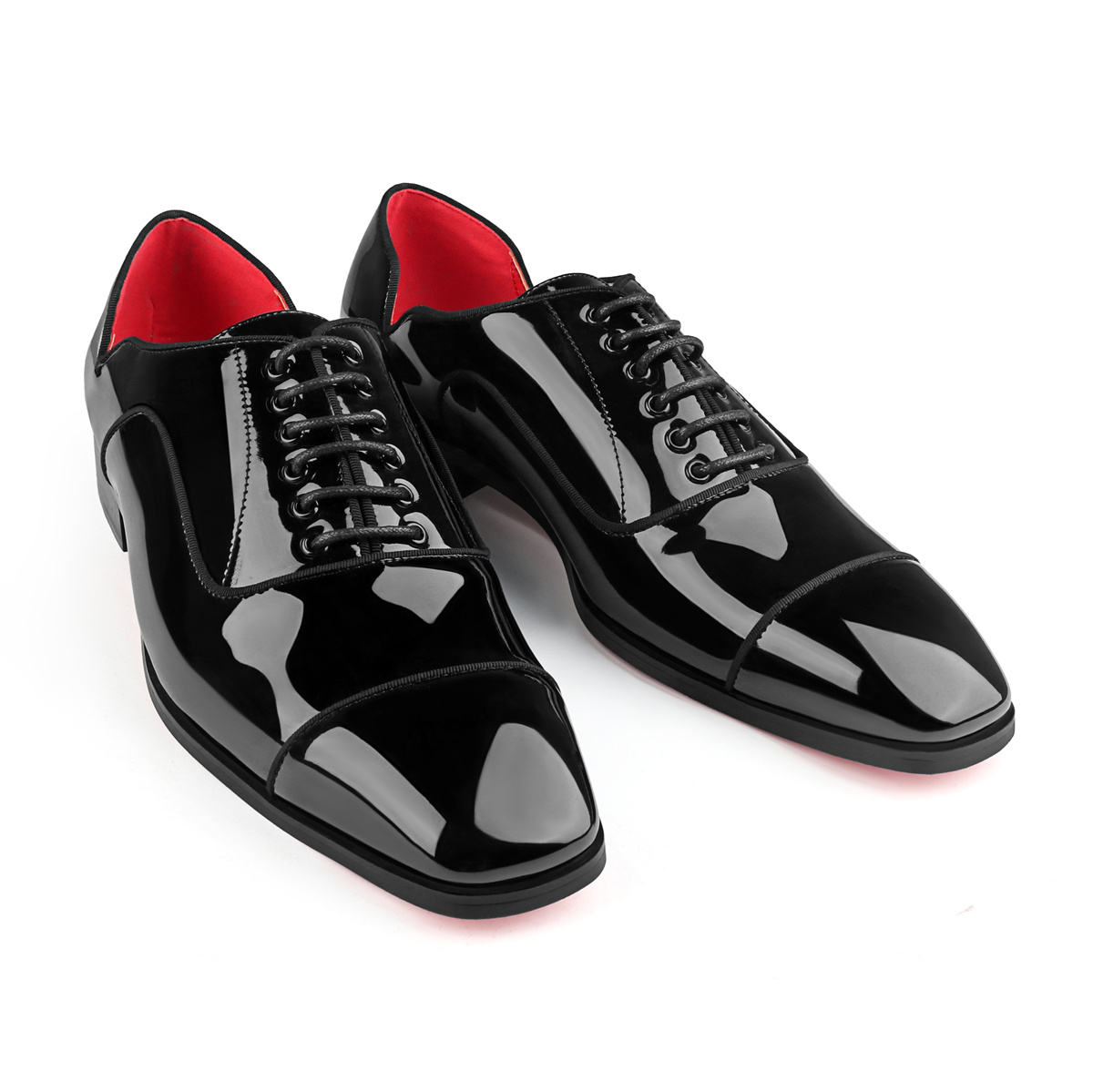 Merumote Gentleman's Oxford Red bottom Shoes V Sharped Party Wedding Banquet Shoes-MERUMOTE