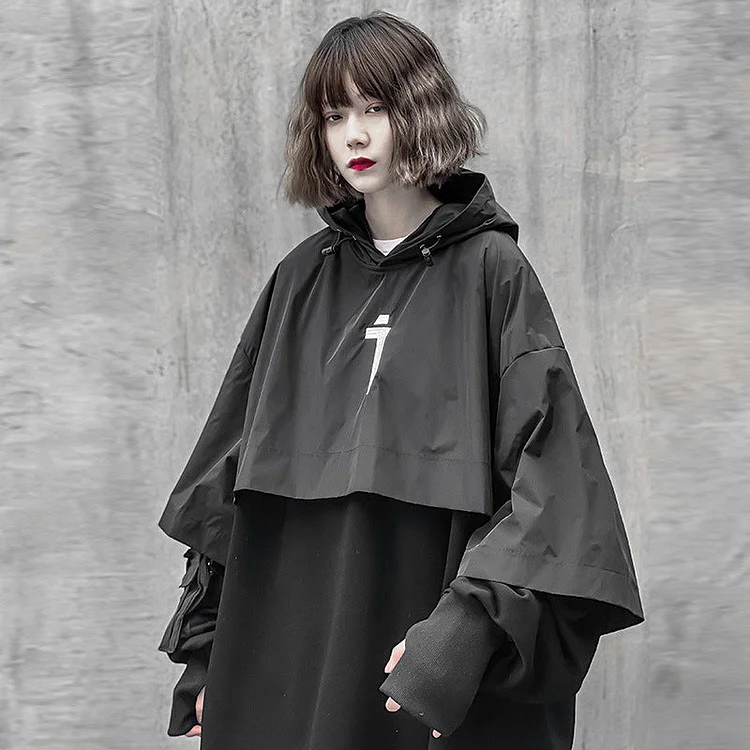 Funeral Fake Two Piece Shawl Loose Jackets-dark style-men's clothing-halloween