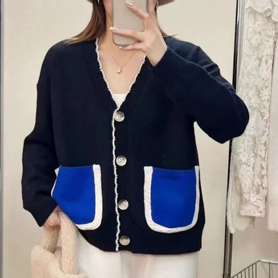 Chicfifth Sweater Women Winter Long Sleeve High Quality Autumn Vintage Top Knitted Cardigan