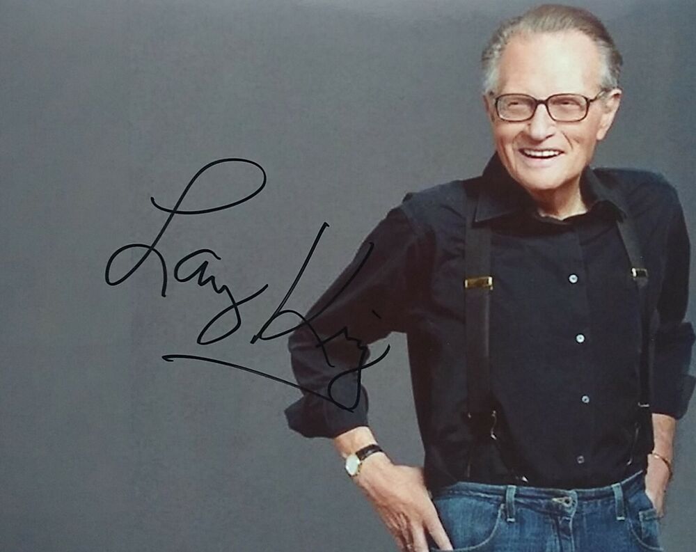 Larry King signed 8x10