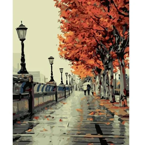 Paint by Numbers Kit for Adults - Rainy Day、bestdiys、sdecorshop