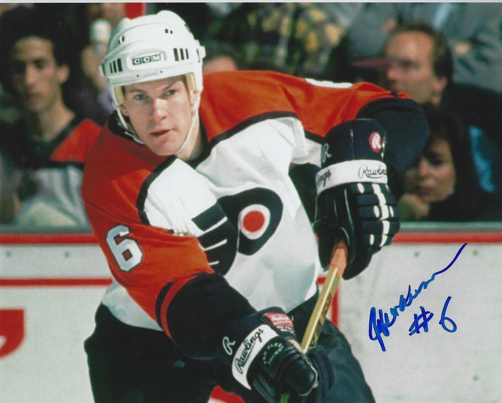 Signed 8x10 JEFF CHYCHRUN Philadelphia Flyers Autographed Photo Poster painting - COA