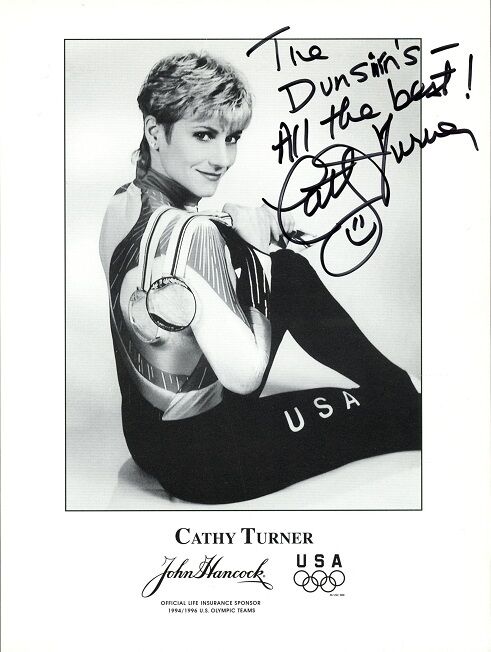 Olympic Champion CATHY TURNER In-person Signed Photo Poster painting