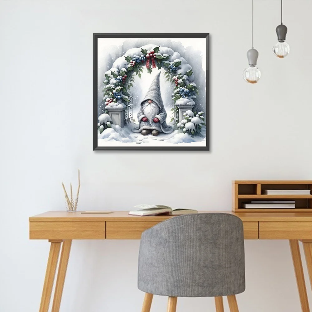 Diamond Painting - Full Round Drill - Christmas Gnome(Canvas|30*30cm)