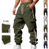 Men's Cargo Jogger Pants With Side Stripes by Inlyline