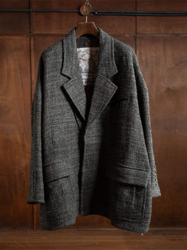 Plaid Wool Blazer hjn Shicloths
