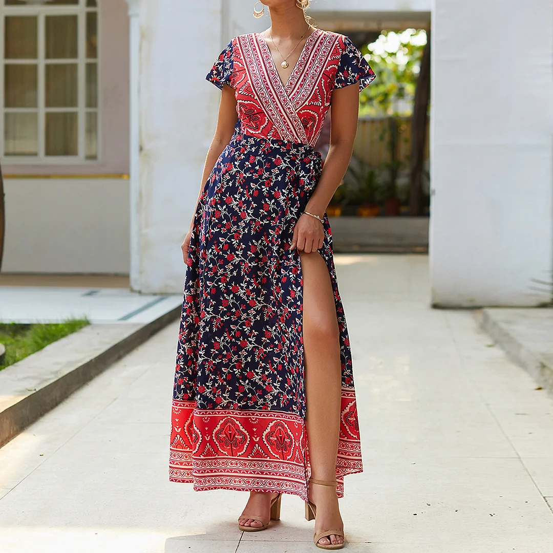Women's Long Printed Resort Dress