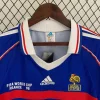 Retro 1998 Long Sleeve France Soccer Jersey Home