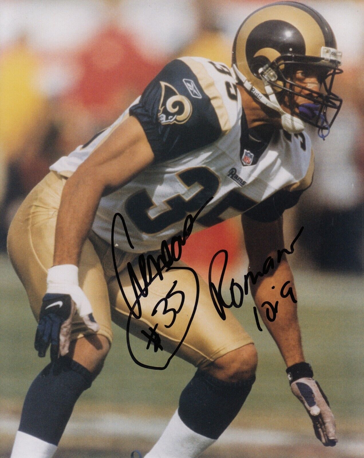 Aeneas William # Pose 3 8x10 Signed Photo Poster painting w/ COA St Louis Rams