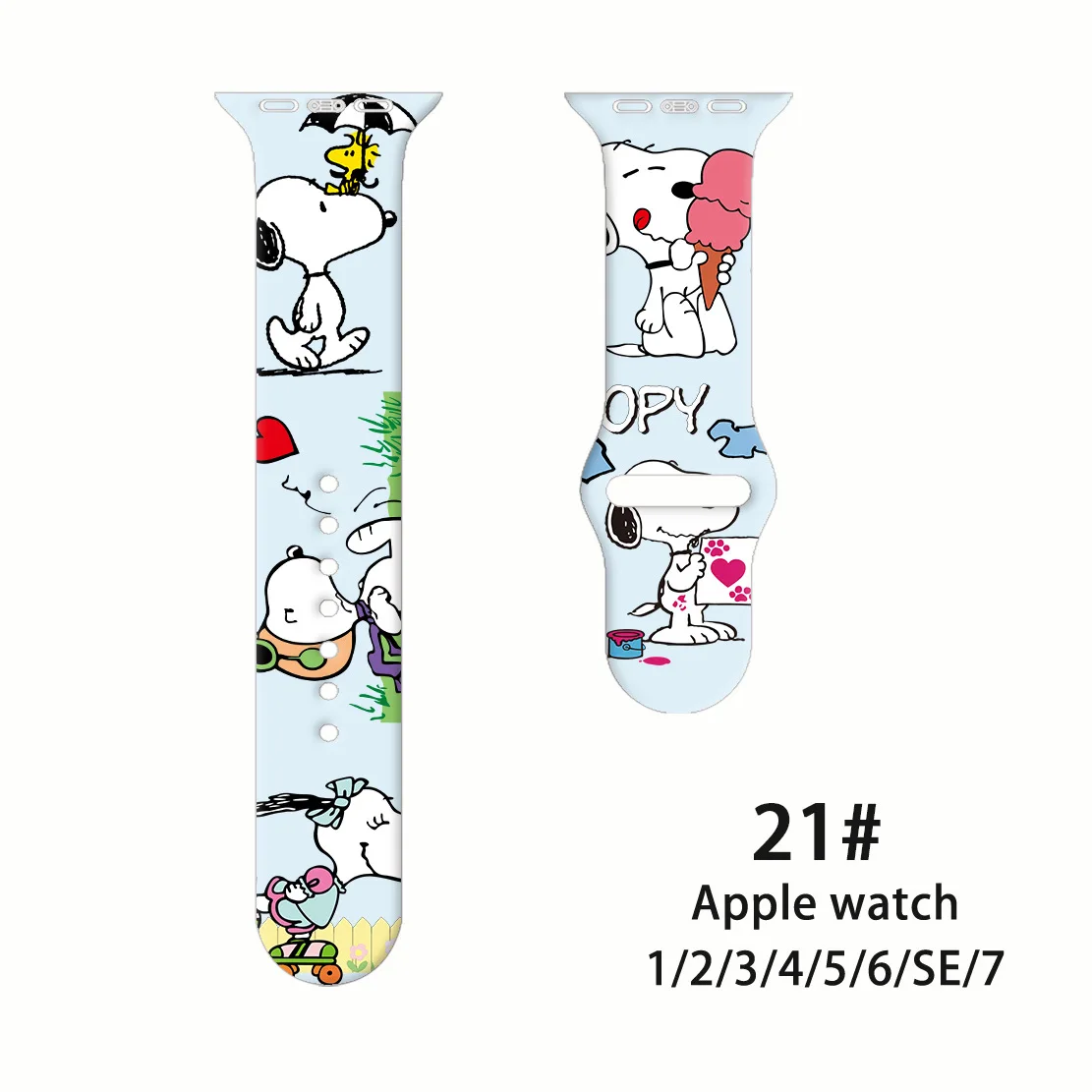 Snoopy Silicone Strap Apple iWatch Band 44mm 40mm 45mm 41mm 49mm 42mm 38mm  A Cute Shop - Inspired by You For The Cute Soul 