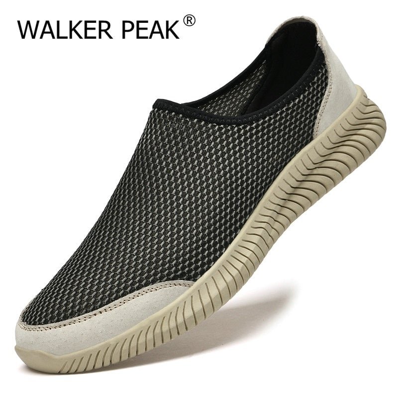 2021 New Mens Shoes Casual Lightweight Summer Men Sneakers Breathable Mesh Sports Flats Slip on Male Footwear Plus Size 45