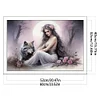 Beauty And The Wolf-11CT Stamped Cross Stitch 60*40cm/23.62*15.75in (Big Size)