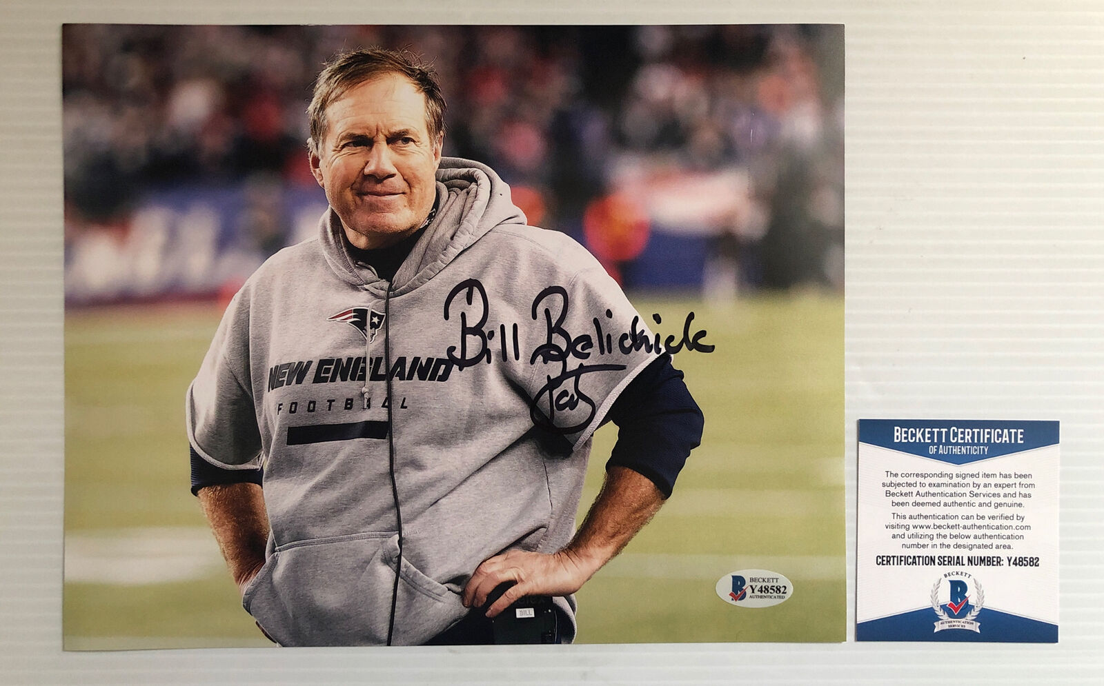 Bill Belichick Signed Autographed 8x10 Photo Poster painting New England Patriots BECKETT COA 5