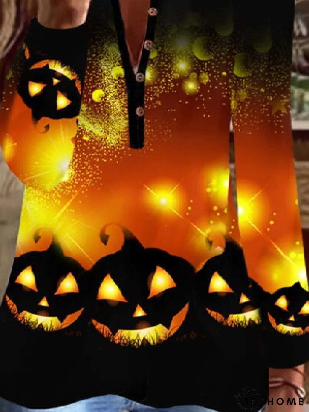 Casual Printed Loosen shirt Crew Neck & Top | IFYHOME