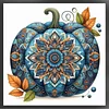 (US Only)Pumpkin Printed Cross Stitch Kit 40x40cm DIY 14CT Embroidery Craft Set Decor